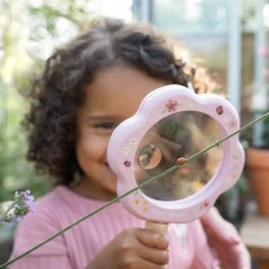 Wooden Magnifying Glass - Pink - Fairy Garden