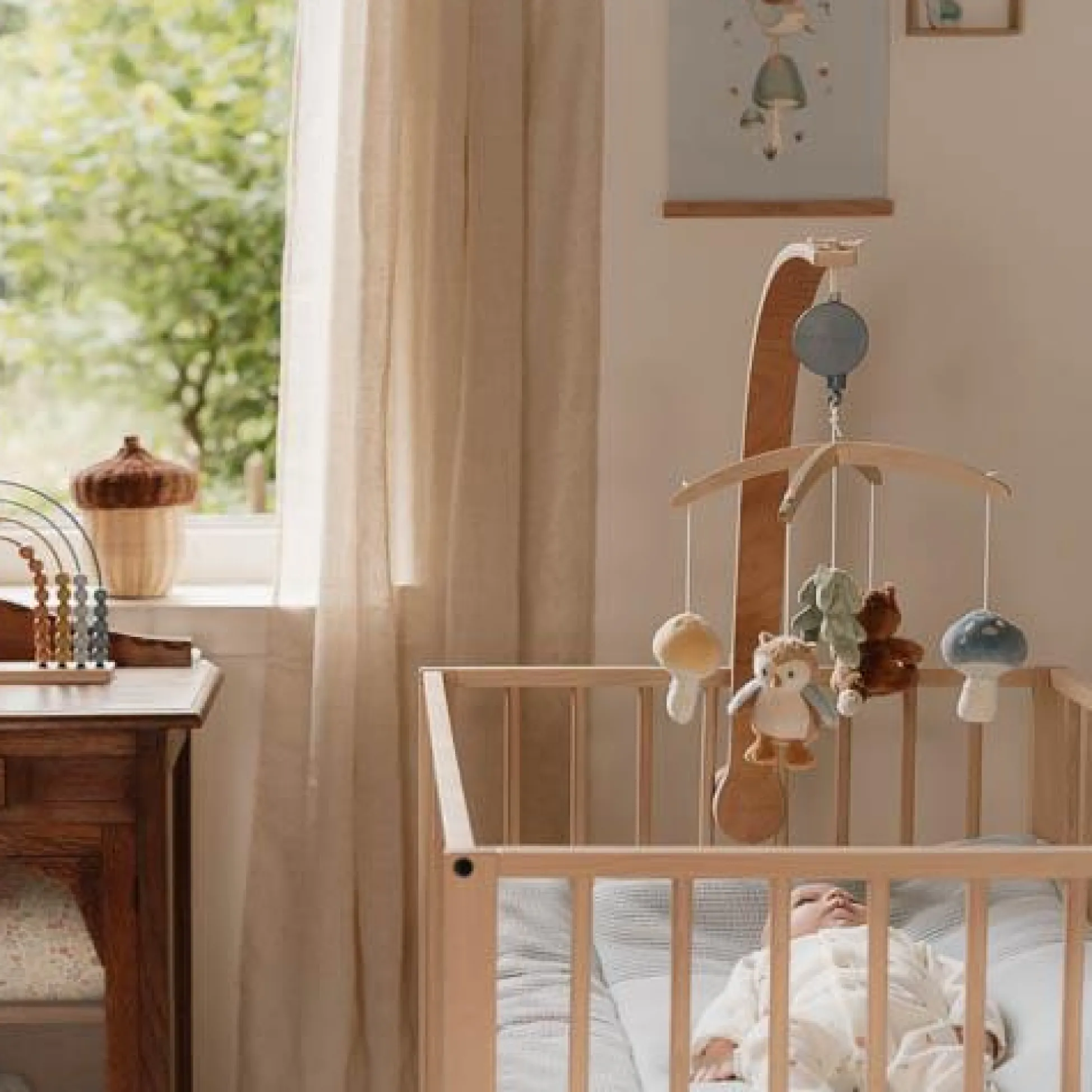 Wooden Music Mobile - Blue - Forest Friends