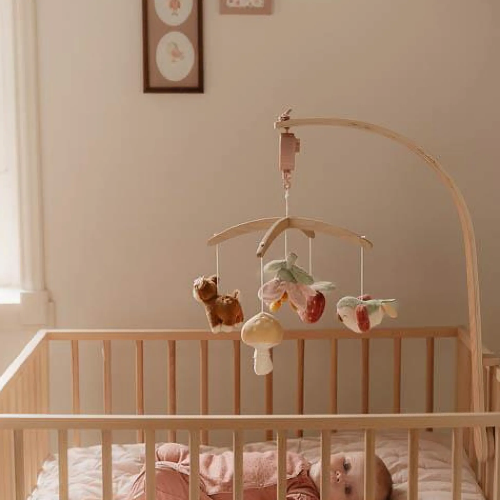 Wooden Music Mobile - Pink - Fairy Garden