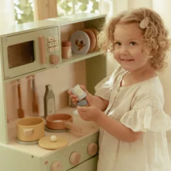 Wooden play kitchen - Green - Essentials
