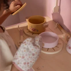 Wooden play kitchen - Pink - Essentials