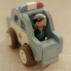 Wooden police car – Blue – Essentials
