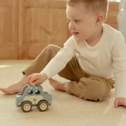 Wooden police car – Blue – Essentials
