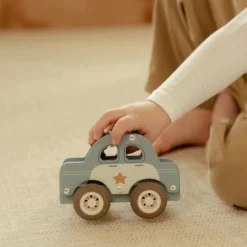 Wooden police car – Blue – Essentials