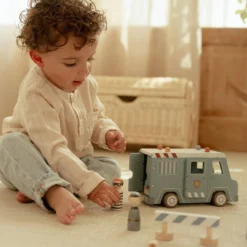 Wooden police car – Blue – Essentials