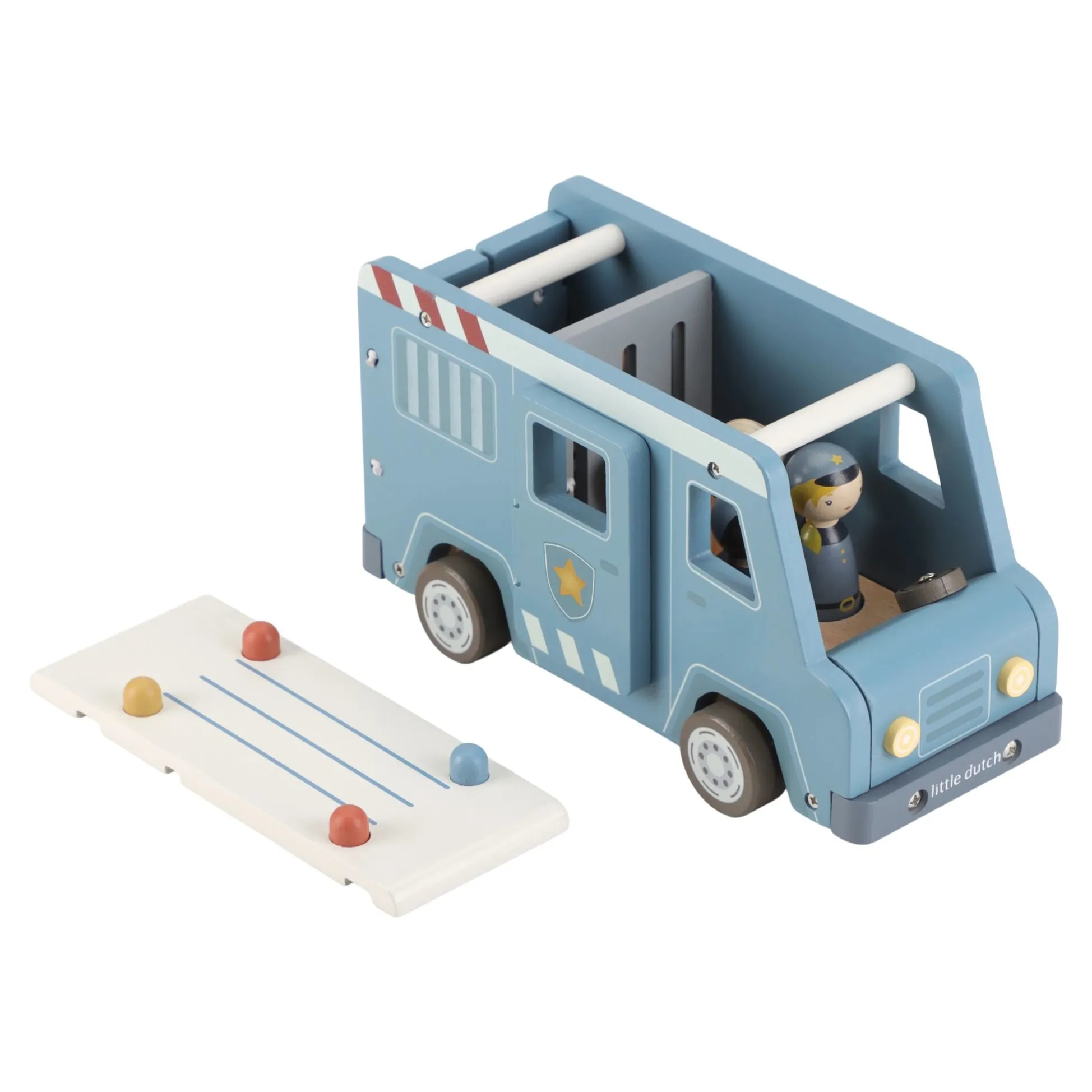 Wooden police car – Blue – Essentials