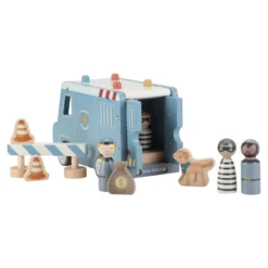 Wooden police car – Blue – Essentials