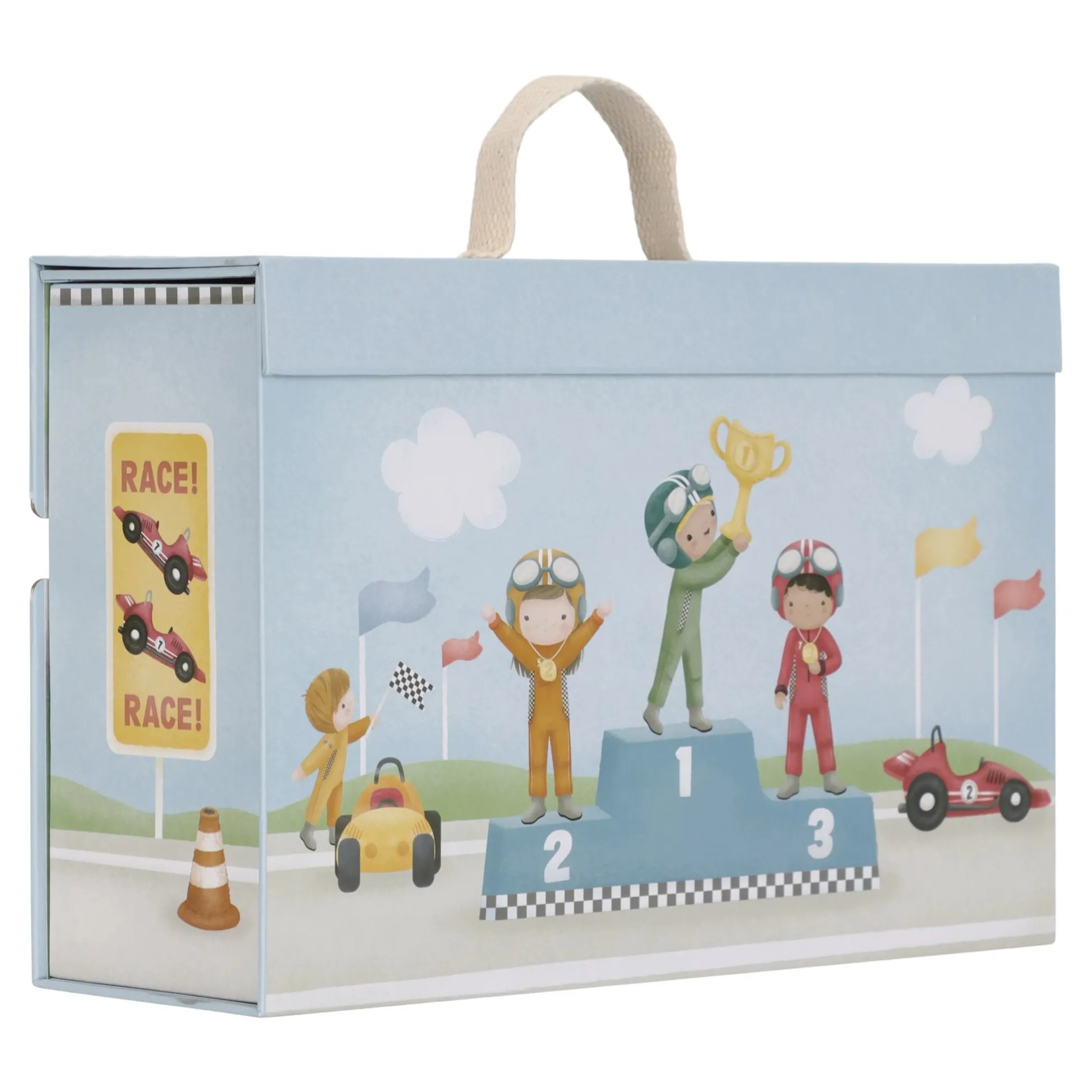 Wooden racetrack in play case – Multicolored – Essentials