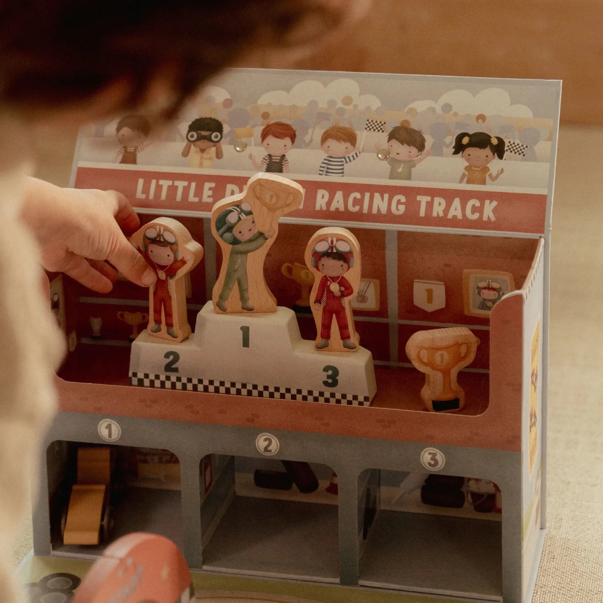 Wooden racetrack in play case – Multicolored – Essentials