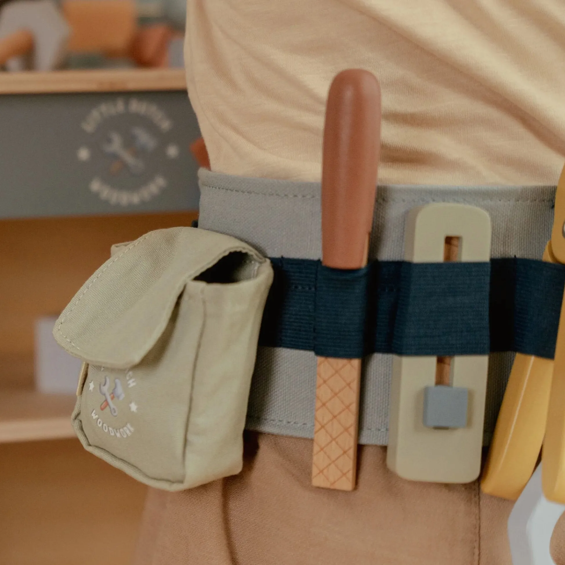 Wooden tool belt - Blue - Essentials