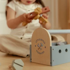 Wooden toolbox - Blue - Essentials