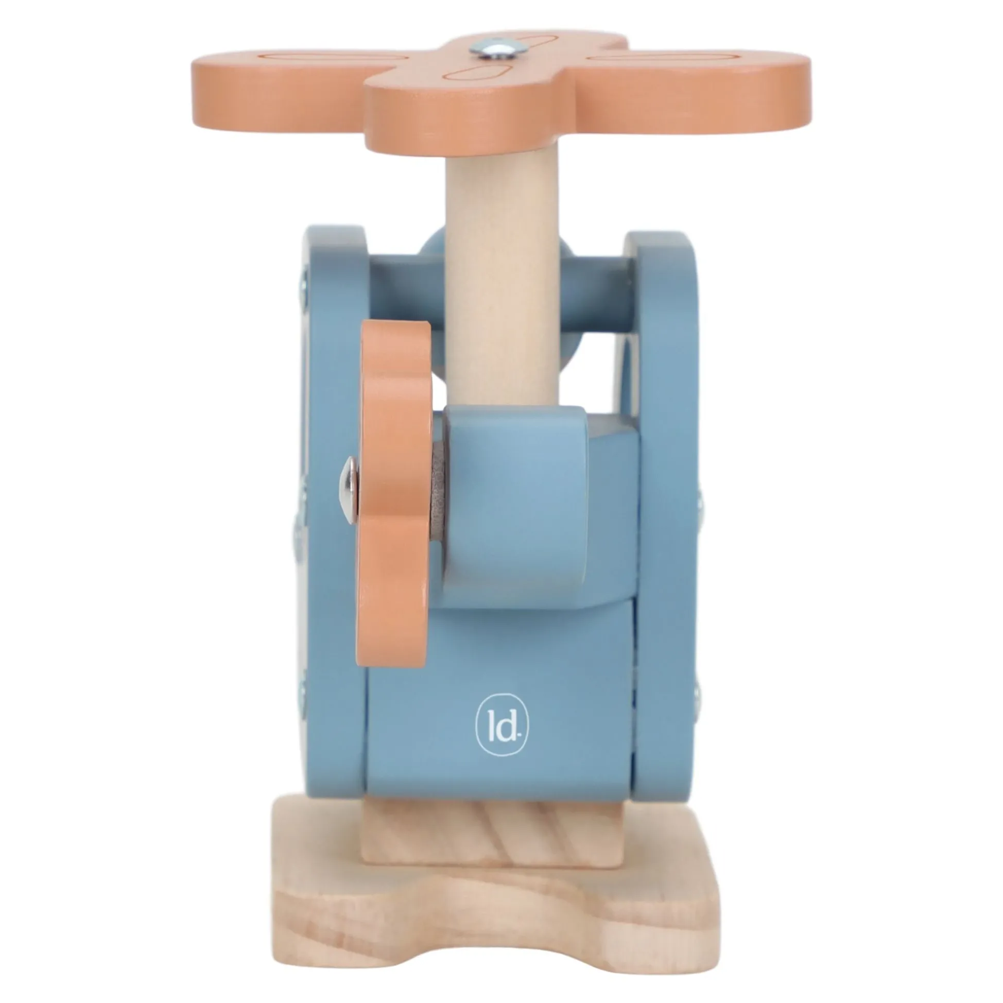 Wooden toy helicopter - Blue