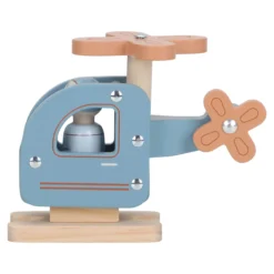 Wooden toy helicopter - Blue
