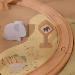 Wooden Train Track Safari