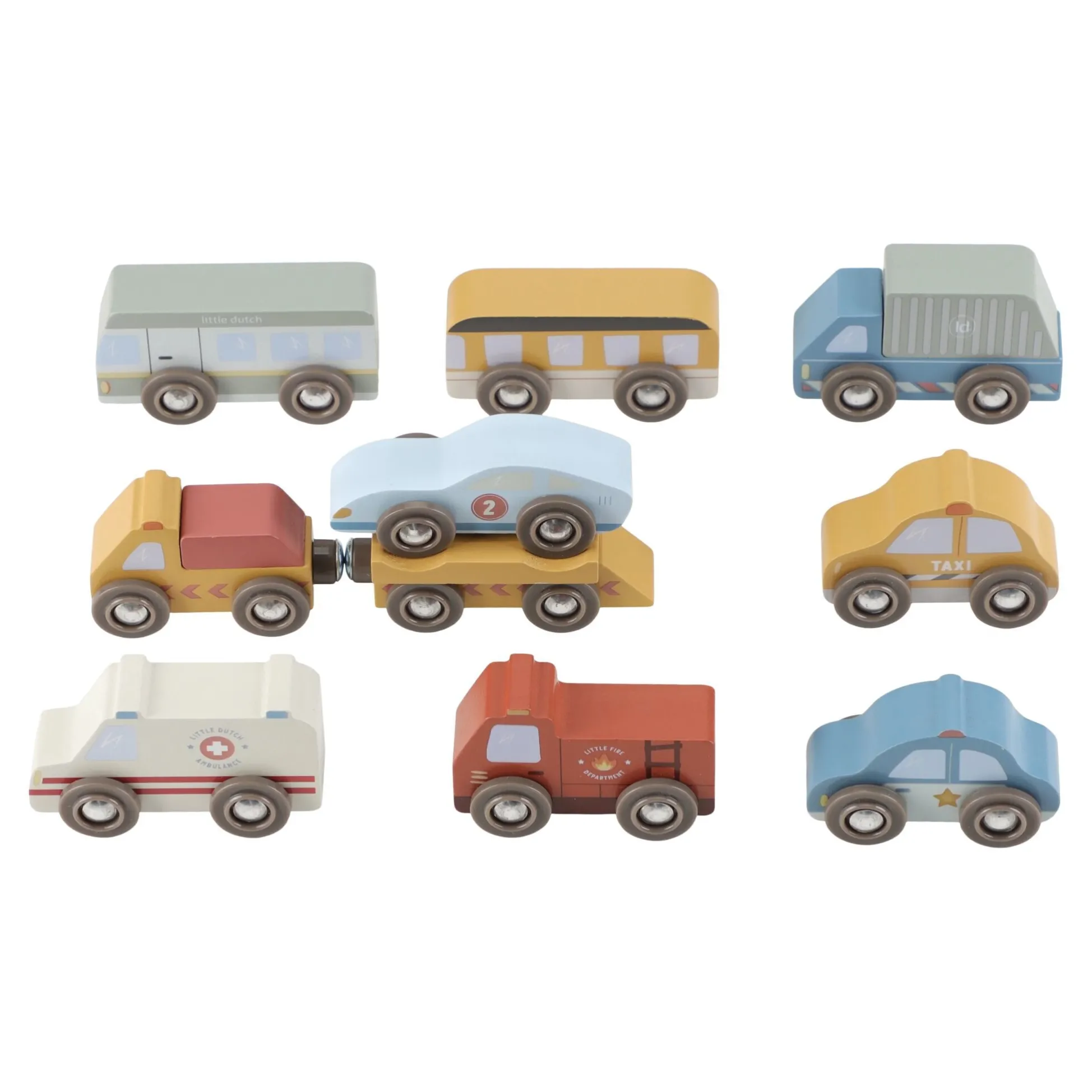 Wooden vehicle set – Multicolored – Essentials