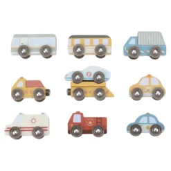 Wooden vehicle set – Multicolored – Essentials