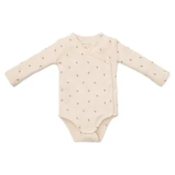 Wrap-around long sleeve romper - Sand - Little Farm