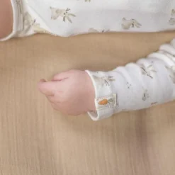 Wrap-over long sleeve romper - White - Newborn Naturals - Baby Bunny